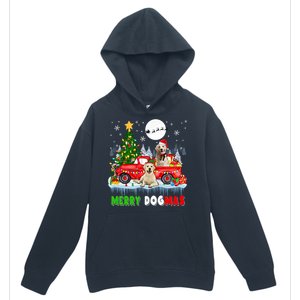 Merry Xmas Dog Santa Elf Labrador Retrievers On Pickup Truck Gift Urban Pullover Hoodie