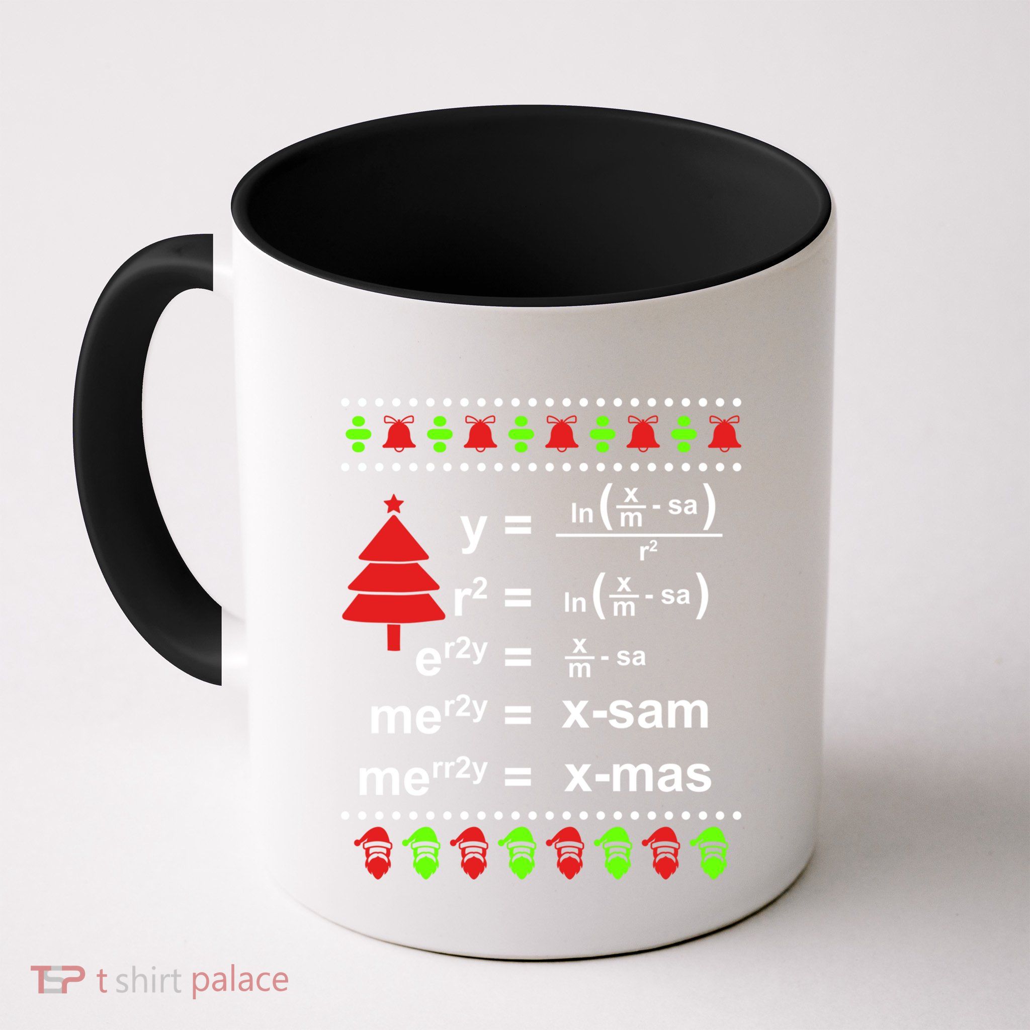 Merry Xmas Equation Maths Teacher Ugly Christmas Cute Gift Coffee Mug