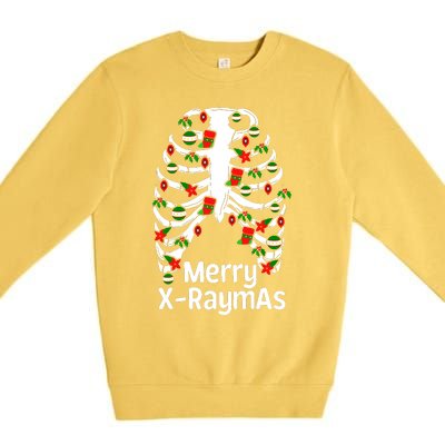 Merry Xraymas Funny Radiology Tech Present Premium Crewneck Sweatshirt