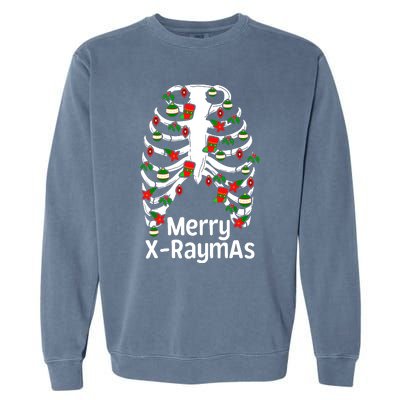 Merry Xraymas Funny Radiology Tech Present Garment-Dyed Sweatshirt