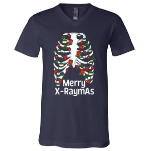 Merry Xraymas Funny Radiology Tech Present V-Neck T-Shirt