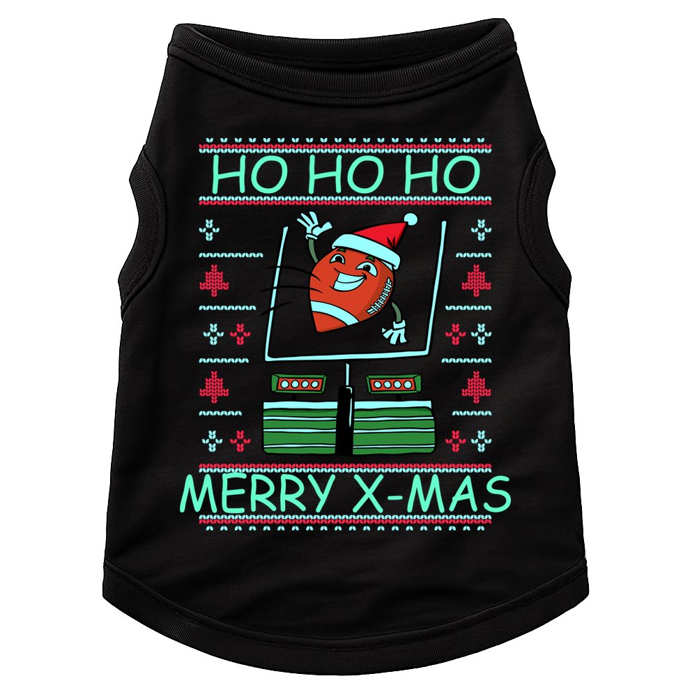 Merry XMas Football Ugly Christmas Sweater Doggie Tank