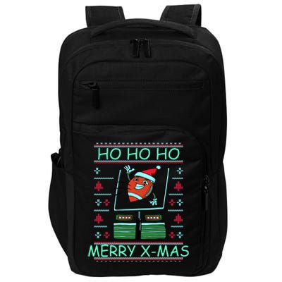 Merry XMas Football Ugly Christmas Sweater Impact Tech Backpack