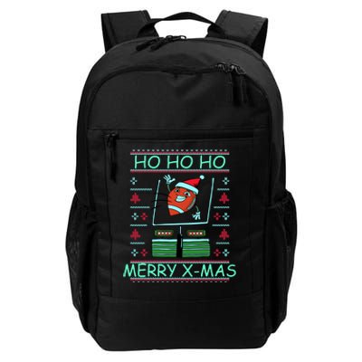 Merry XMas Football Ugly Christmas Sweater Daily Commute Backpack