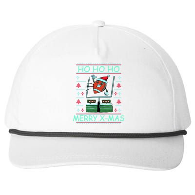 Merry XMas Football Ugly Christmas Sweater Snapback Five-Panel Rope Hat