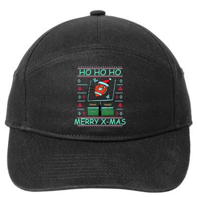 Merry XMas Football Ugly Christmas Sweater 7-Panel Snapback Hat