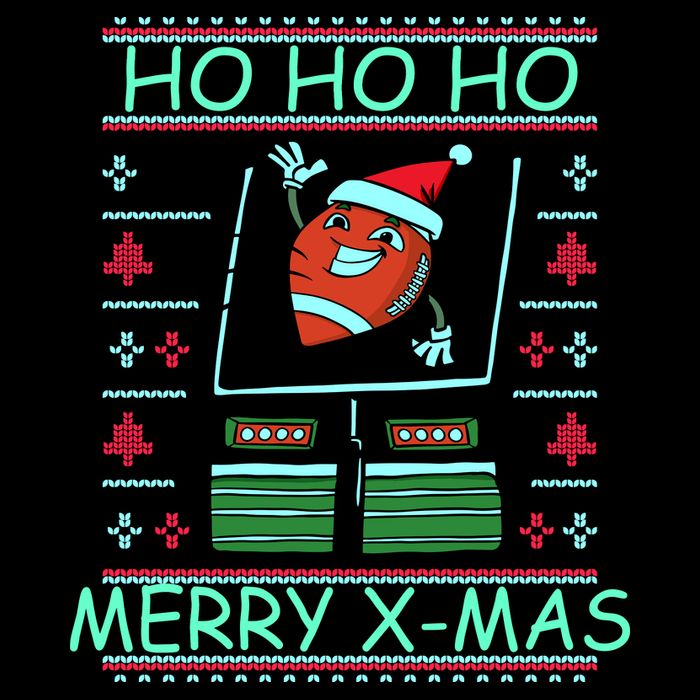 Merry XMas Football Ugly Christmas Sweater Visor