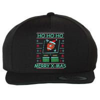 Merry XMas Football Ugly Christmas Sweater Wool Snapback Cap