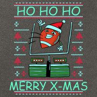 Merry XMas Football Ugly Christmas Sweater Cotton Canvas Backpack