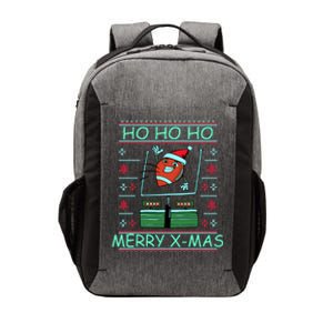 Merry XMas Football Ugly Christmas Sweater Vector Backpack