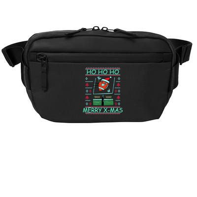 Merry XMas Football Ugly Christmas Sweater Crossbody Pack