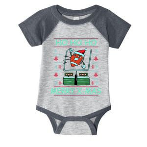 Merry XMas Football Ugly Christmas Sweater Infant Baby Jersey Bodysuit