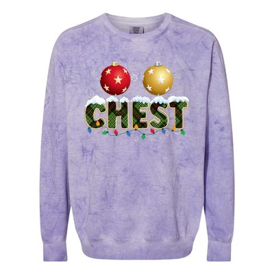 Matching Xmas Funny Couples Chestnuts Festive Holiday Gift Colorblast Crewneck Sweatshirt