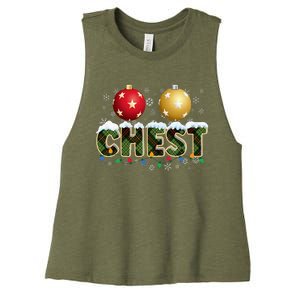 Matching Xmas Funny Couples Chestnuts Festive Holiday Gift Women's Racerback Cropped Tank