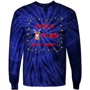 Make Xmas Great Again Christmas Outfit Tie-Dye Long Sleeve Shirt