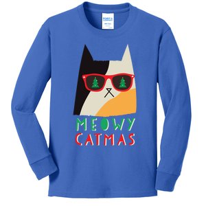 Meowy Xmas Great Gift Kids Long Sleeve Shirt