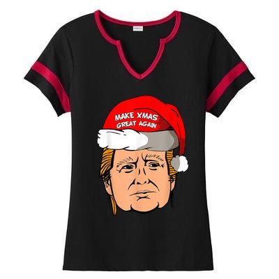 Make Xmas Great Again Trump Shirt Make Xmas Great Again Sata Ladies Halftime Notch Neck Tee