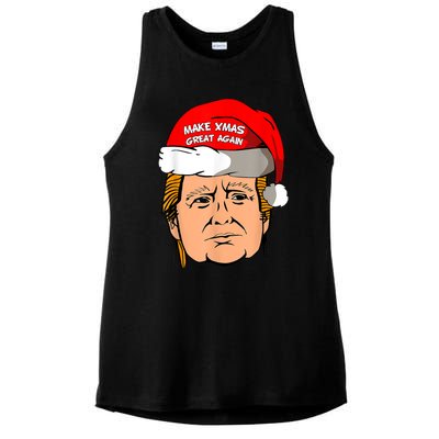 Make Xmas Great Again Trump Shirt Make Xmas Great Again Sata Ladies PosiCharge Tri-Blend Wicking Tank