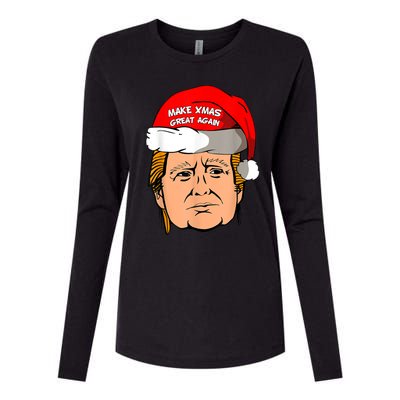 Make Xmas Great Again Trump Shirt Make Xmas Great Again Sata Womens Cotton Relaxed Long Sleeve T-Shirt