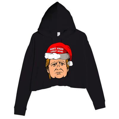 Make Xmas Great Again Trump Shirt Make Xmas Great Again Sata Crop Fleece Hoodie