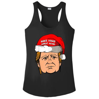 Make Xmas Great Again Trump Shirt Make Xmas Great Again Sata Ladies PosiCharge Competitor Racerback Tank