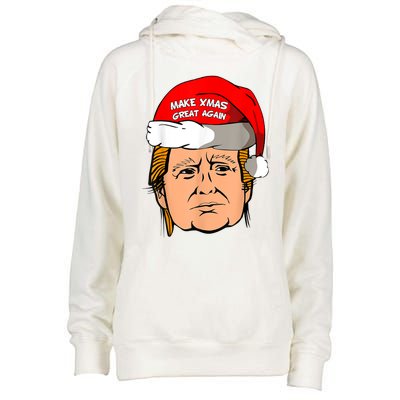 Make Xmas Great Again Trump Shirt Make Xmas Great Again Sata Womens Funnel Neck Pullover Hood