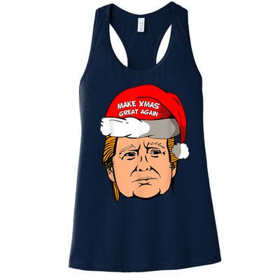 Make Xmas Great Again Trump Shirt Make Xmas Great Again Sata Women's Racerback Tank