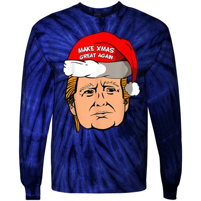 Make Xmas Great Again Trump Shirt Make Xmas Great Again Sata Tie-Dye Long Sleeve Shirt