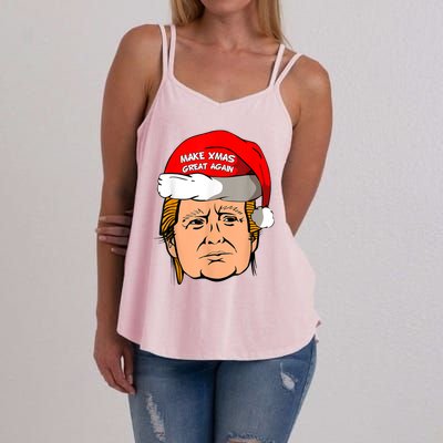 Make Xmas Great Again Trump Shirt Make Xmas Great Again Sata Women's Strappy Tank