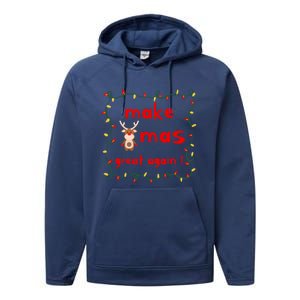 Make Xmas Great Again Christmas Outfit Gift Performance Fleece Hoodie