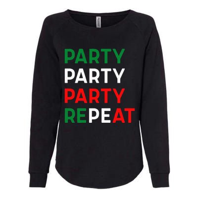 Mademark X Jersey Shore Family Vacation Party Party Party Repeat Womens California Wash Sweatshirt