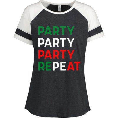 Mademark X Jersey Shore Family Vacation Party Party Party Repeat Enza Ladies Jersey Colorblock Tee