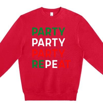 Mademark X Jersey Shore Family Vacation Party Party Party Repeat Premium Crewneck Sweatshirt