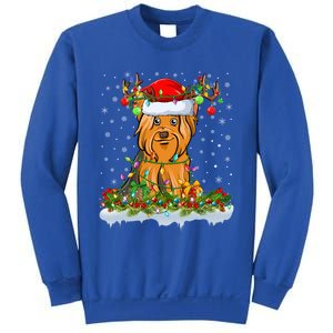 Matching Xmas Lighting Santa Yorkshire Terrier Dog Christmas Gift Sweatshirt