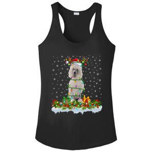 Matching Xmas Lighting Santa Standard Poodle Dog Christmas Cool Gift Ladies PosiCharge Competitor Racerback Tank