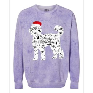 Merry Xmas Labradoodle Dog Christmas Colorblast Crewneck Sweatshirt