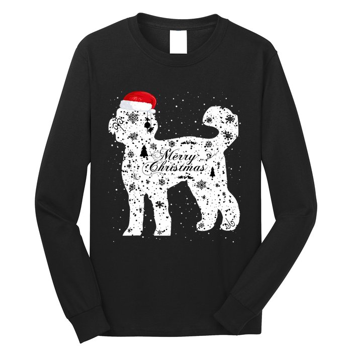 Merry Xmas Labradoodle Dog Christmas Long Sleeve Shirt