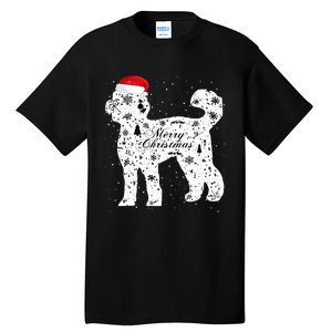 Merry Xmas Labradoodle Dog Christmas Tall T-Shirt