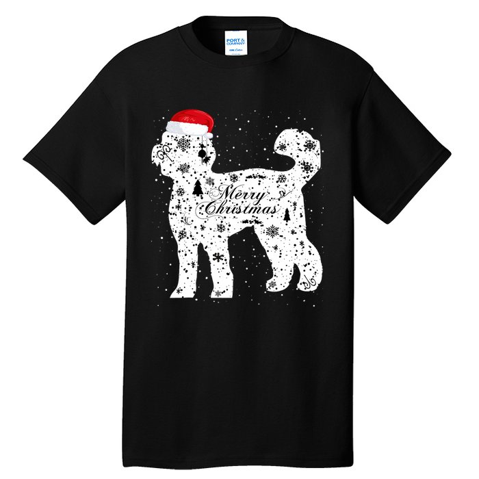 Merry Xmas Labradoodle Dog Christmas Tall T-Shirt