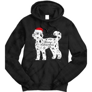 Merry Xmas Labradoodle Dog Christmas Tie Dye Hoodie