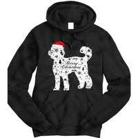 Merry Xmas Labradoodle Dog Christmas Tie Dye Hoodie