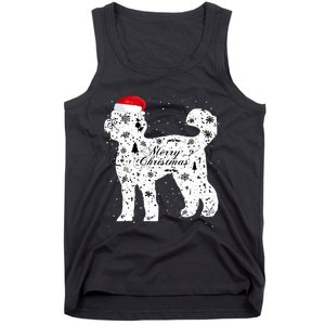 Merry Xmas Labradoodle Dog Christmas Tank Top