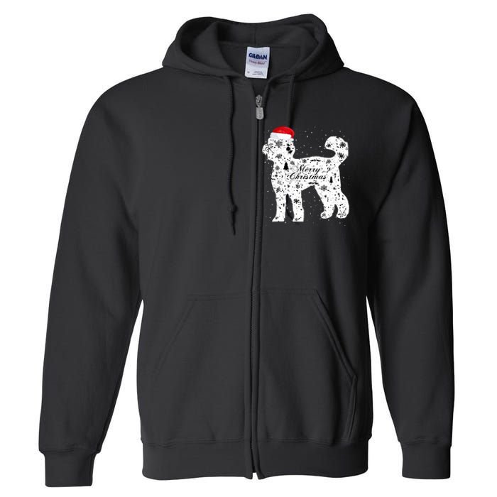 Merry Xmas Labradoodle Dog Christmas Full Zip Hoodie