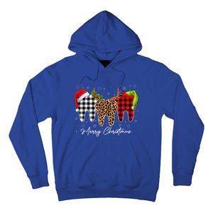 Merry Xmas Leopard Plaid Teeth Santa Reindeer Dental Meaningful Gift Hoodie