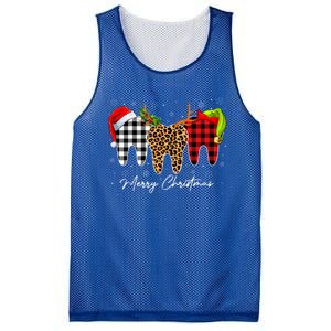 Merry Xmas Leopard Plaid Teeth Santa Reindeer Dental Meaningful Gift Mesh Reversible Basketball Jersey Tank