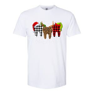 Merry Xmas Leopard Plaid Teeth Santa Reindeer Dental Meaningful Gift Softstyle CVC T-Shirt