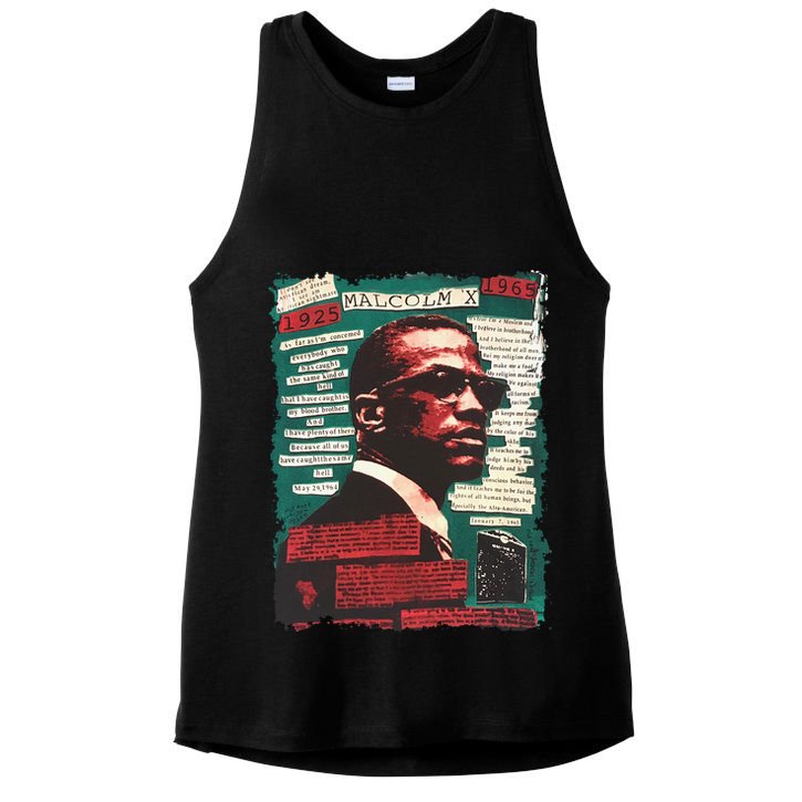 Malcolm X Lover Ladies PosiCharge Tri-Blend Wicking Tank