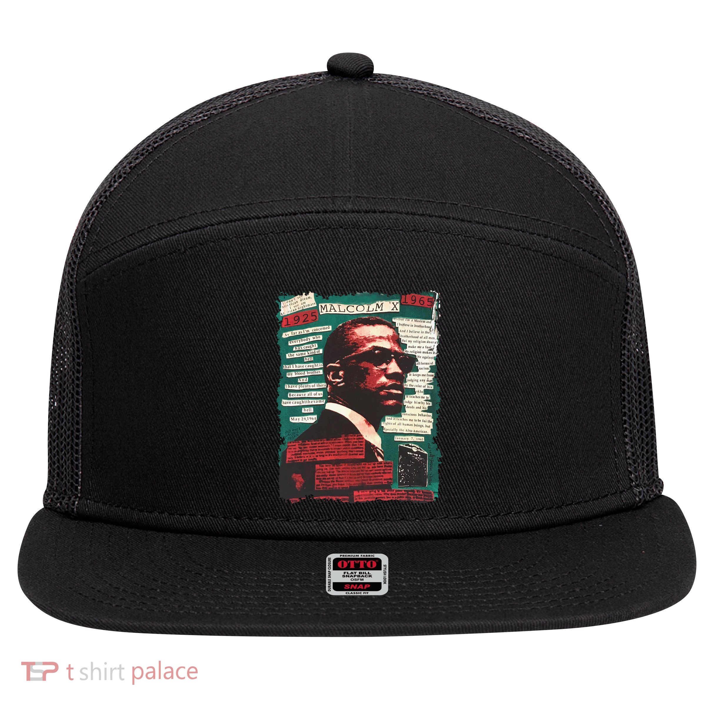 Malcolm X Lover 7 Panel Mesh Trucker Snapback Hat