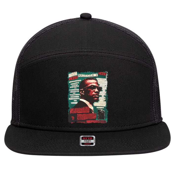 Malcolm X Lover 7 Panel Mesh Trucker Snapback Hat