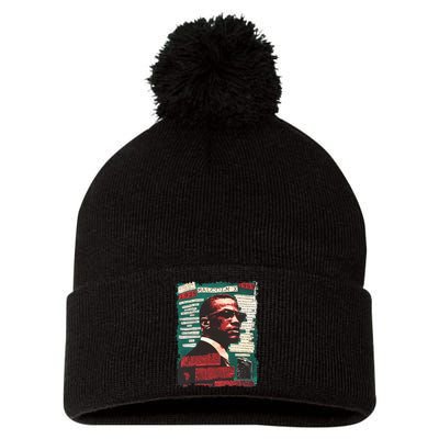 Malcolm X Lover Pom Pom 12in Knit Beanie